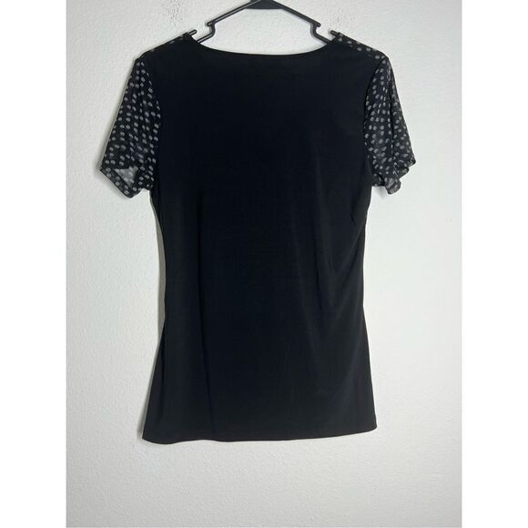 Nine West Polka Dot Short Sleeve Top Size S - Picture 3 of 8